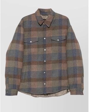 Etro Wool Cashmere Shirt Jacket - Gray