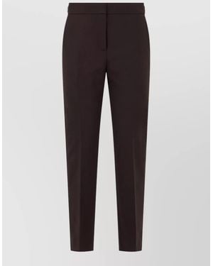 Max Mara Slim Tailored Pants Pleated Front Belt - Multicolor