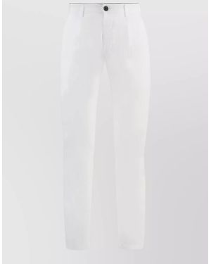Department 5 Prince Chino Trousers Belt Loops Pockets - White