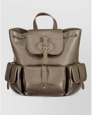 Coccinelle Leather Backpack - Natural