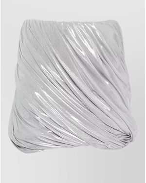 Norma Kamali Draped Mini Skirt Metallic Blend - Gray