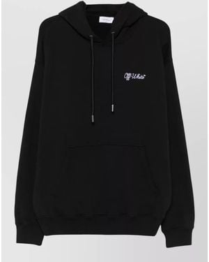 Off-White c/o Virgil Abloh Logo Detail Skate Hooded Sweatshirt - Black