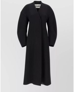 Jil Sander Single Breasted Coat - Black