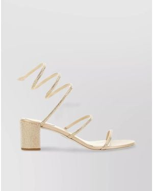 Rene Caovilla Silk Sandals - Natural