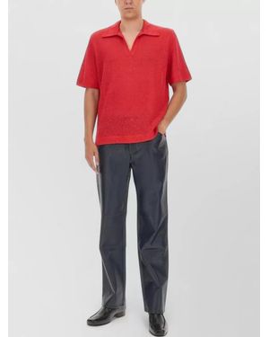 Séfr Textured Open Collar Regular Fit Shirt