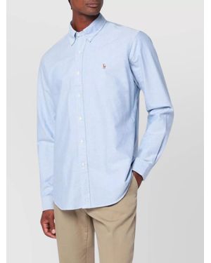 Polo Ralph Lauren Tailored Shirt With Button-Down Collar And Cuffed Sleeves - Blue
