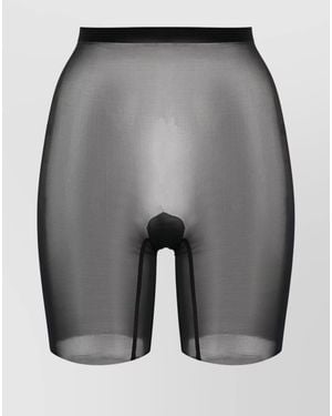 Wolford High-Waist Mesh Short Shorts - Gray