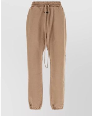Fear Of God Cotton Jogger Trousers Elastic Waistband Cuffs - Natural