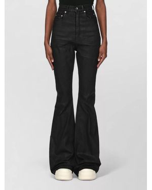 Rick Owens Denim High-Rise Slim-Fit Bootcut Jeans - Black