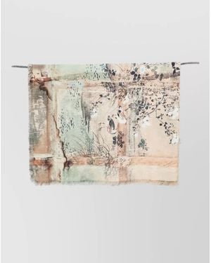 Pierre Louis Mascia Printed Silk Scarf - Natural
