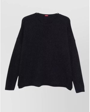 Apuntob Cashmere Fine-Knit Crew-Neck Long-Sleeve Sweatshirt - Blue