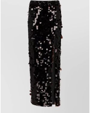 P.A.R.O.S.H. Sequin Fitted Skirt - Black