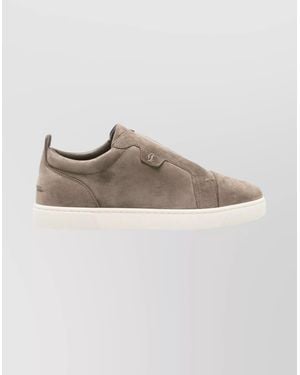 Christian Louboutin Suede Sneakers With Round Toe And Rubber Sole - Multicolor