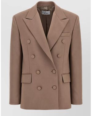 GIUSEPPE DI MORABITO Virgin Wool Double-Breasted Blazer - Brown