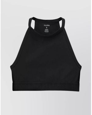 Filippa K High-Neck Racerback Sports Bra - Black