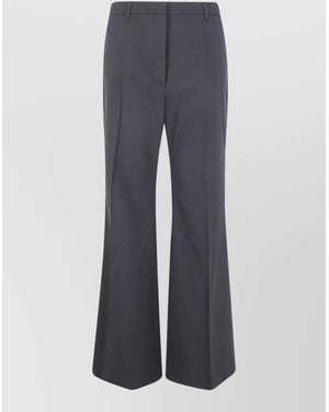 Filippa K Dionne Pleated Pants Belt Loops Pockets - Blue