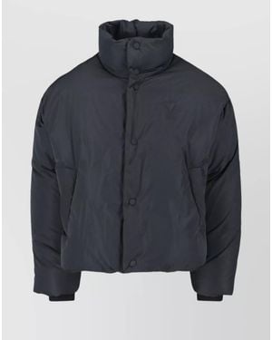 Ami Paris Sleek Jacket With Structured Silhouette - Blue