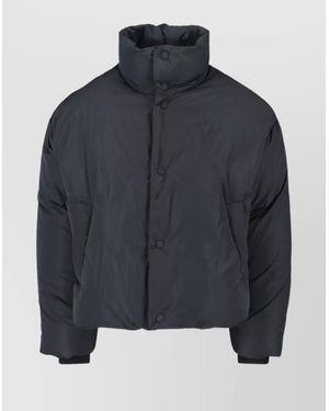Ami Paris Sleek Jacket With Structured Silhouette - Blue