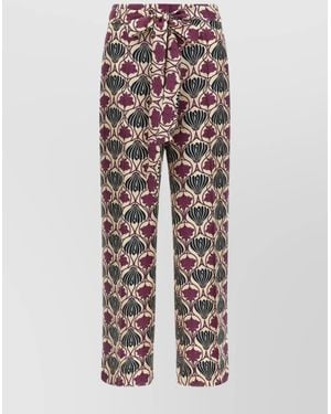 Max Mara Silk Wide-Leg Pants - White