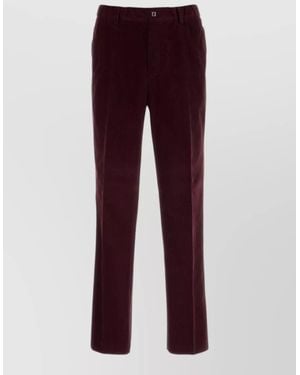 Fendi Corduroy Straight-Leg Trousers - Red