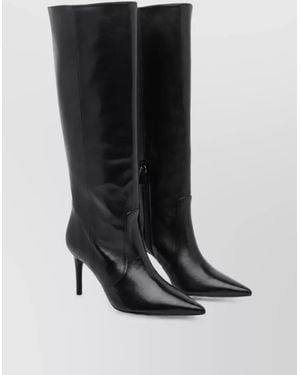 Stuart Weitzman Leather Knee-High Boots - Black