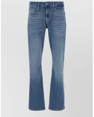 7 For All Mankind Stretch Denim Bootcut Jeans Five Pocket - Blue
