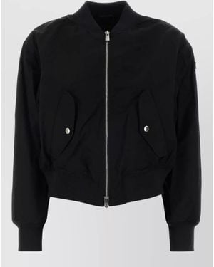 Tatras Ottamota Nylon Bomber Jacket Ribbed Cuffs Hem - Black