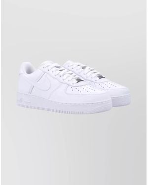 Nike Low Top Leather Trainers With Padded Collar - White