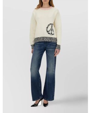 Moschino Mesh Knit Jumper - Blue