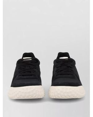 Moncler Leather Low-Top Sneakers - Black