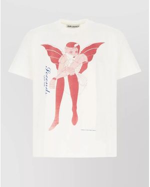 Our Legacy Cotton Crew Neck Graphic Print T Shirt - Multicolour