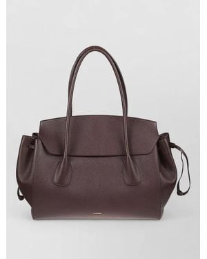 Jil Sander Voyage Medium Tote Bag Side Ties - Brown