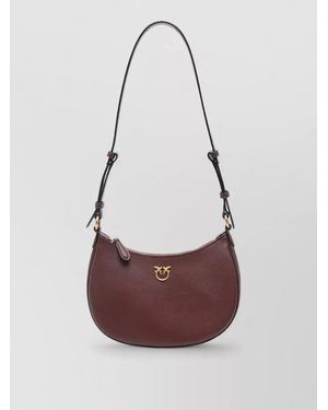 Pinko Shoulder Bag Adjustable Strap Tone Hardware - White