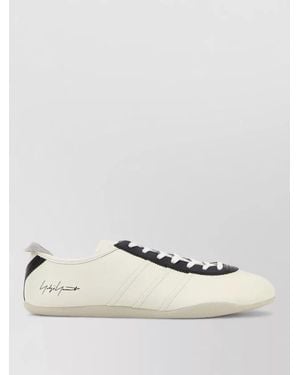 Y-3 Leather Tokyo Lace Up Sneakers Panel - Natural