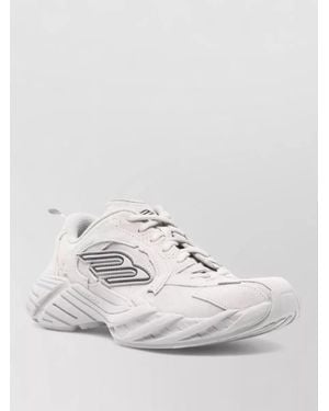 Balenciaga Monday Leather Sneakers Chunky Sole Design - White