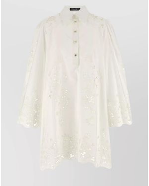 Dolce & Gabbana Cotton Mini Dress - White