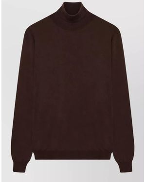 Lardini Wool Fine-Knit Turtleneck Jumper - Brown