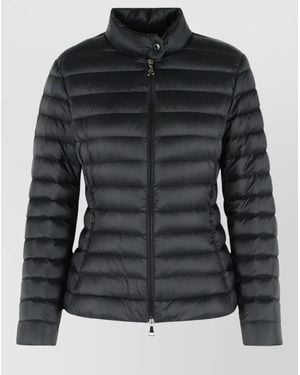 Moncler Polyamide Igelle Jacket High Collar Quilted - Black