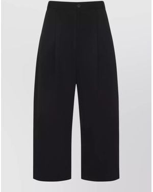 Studio Nicholson Pleated Front Wide Leg Tailored Trousers - Blue