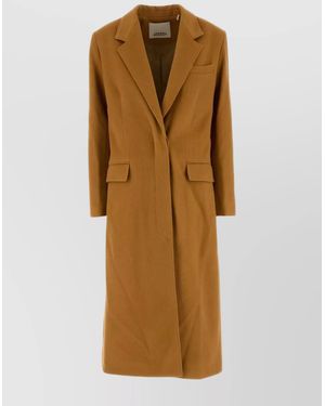Isabel Marant Wool And Cashmere Long Coat - Orange