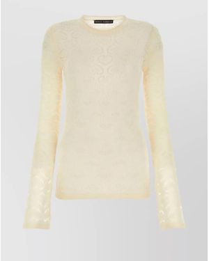 Marco Rambaldi Lace Long-Sleeve Top - Natural