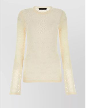 Marco Rambaldi Long-Sleeve Lace Top - Natural