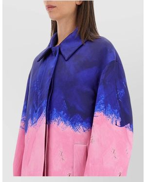 Dries Van Noten Oversized Coat - Purple