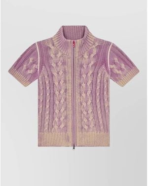 DIESEL Crewneck Short Sleeve Knit Top - Pink