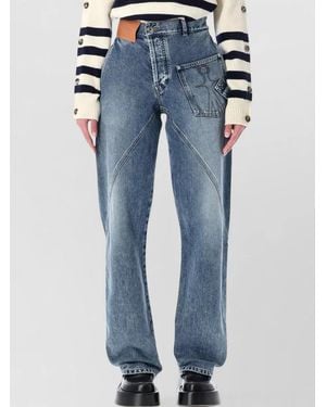 JW Anderson Denim Twisted Wide-Leg Jeans - Blue