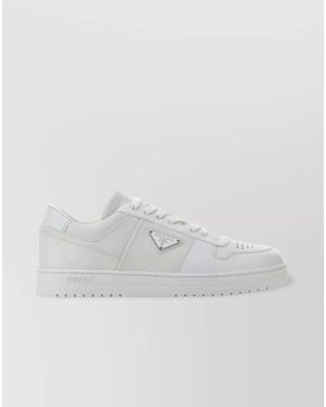 Prada Leather Low-Top Trainers - White