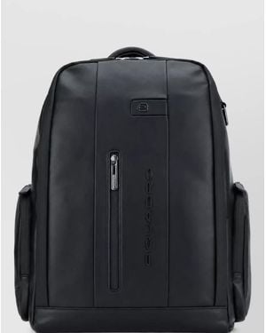 Piquadro Leather Backpack - Black