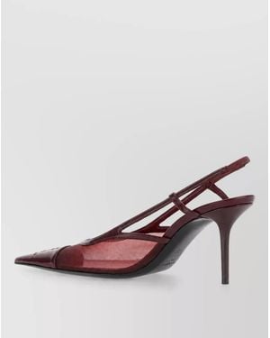 Saint Laurent Mesh Slingback Pumps - Pink