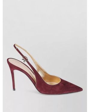 Gianvito Rossi G95532 Nappa Silk Slingback Court Shoes - Pink