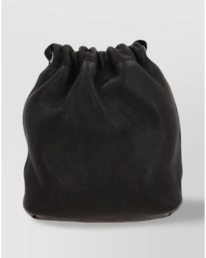 Ann Demeulemeester Lamb Leather Bucket Bag - Black
